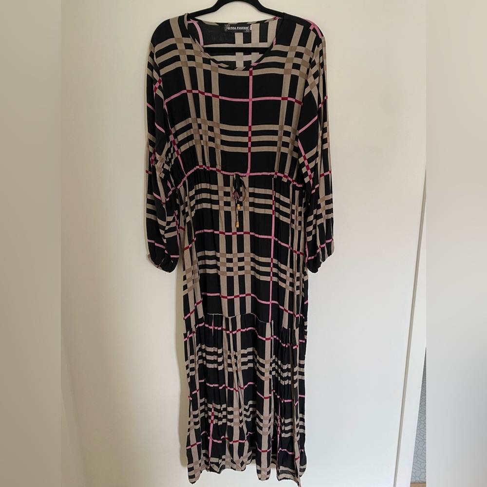 Plaid maxi dress